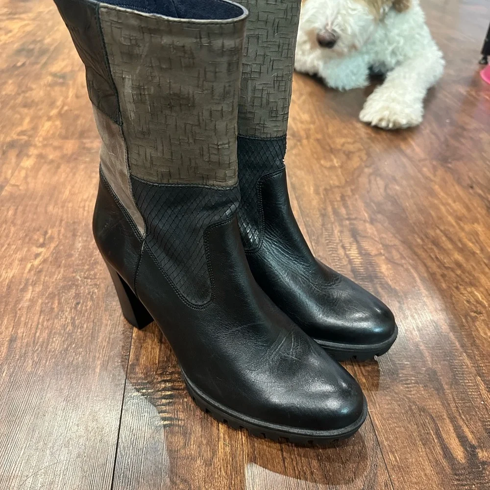 Dorking By Fluchos Women’s Black Brown Leather Ankle Boots UK 7 EU 41 US 9.5-10 - Picture 6 of 7